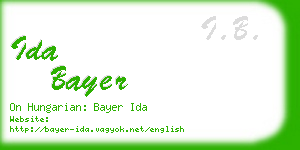 ida bayer business card